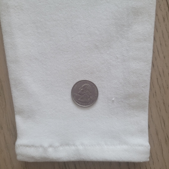 Frame Denim Women's Le Skinny De Jeanne Jeans White RARE Single Knee Rip Sz 28 - Picture 7 of 8